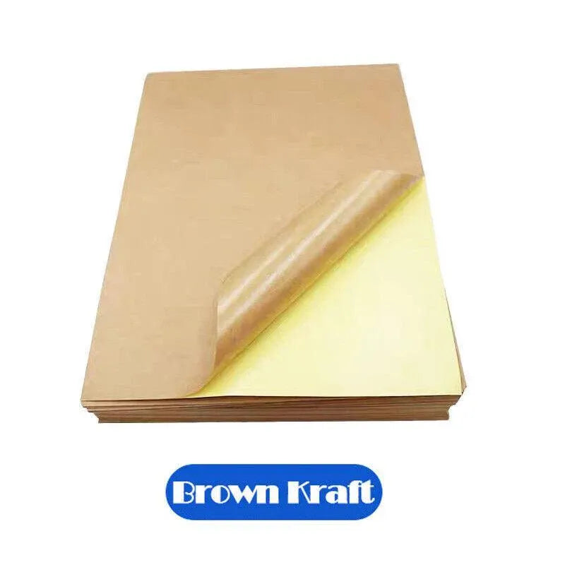 A4 Self Adhesive Sticker Paper Sheet Label Laser Inkjet Print Mailing Address - White Matte 2x2 *20 PCS