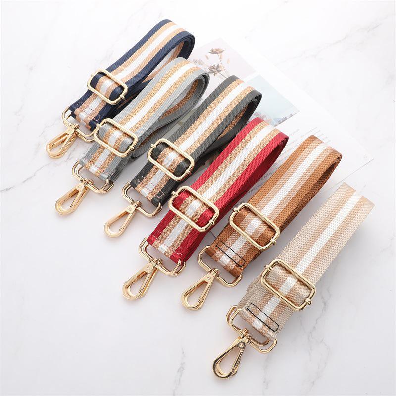 New Crossbody Bag Handbag Belt Satchel Wide Adjustable Canvas Shoulder Strap - Black