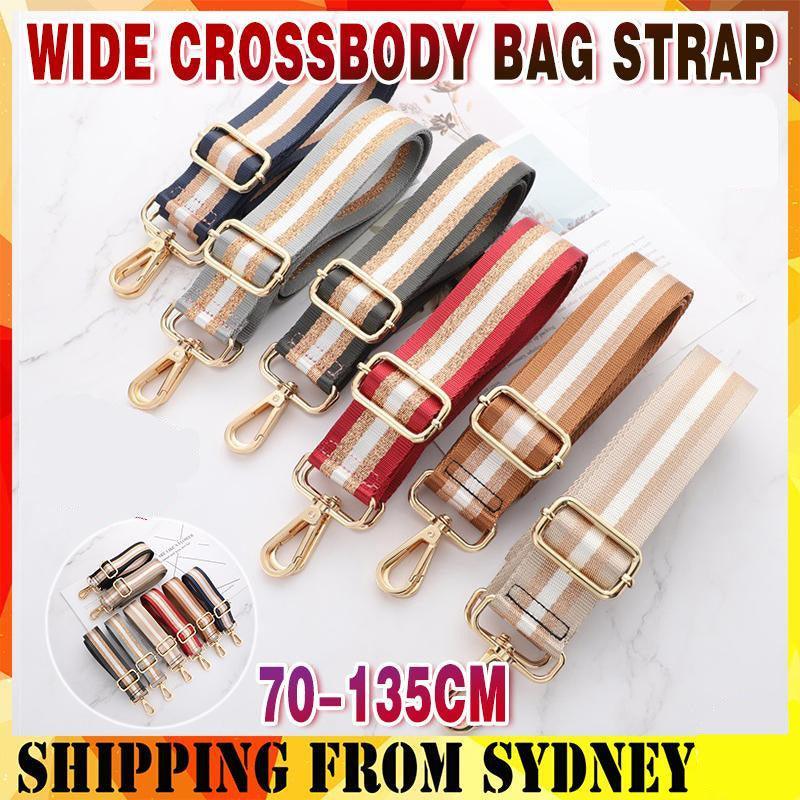 New Crossbody Bag Handbag Belt Satchel Wide Adjustable Canvas Shoulder Strap - Coffee