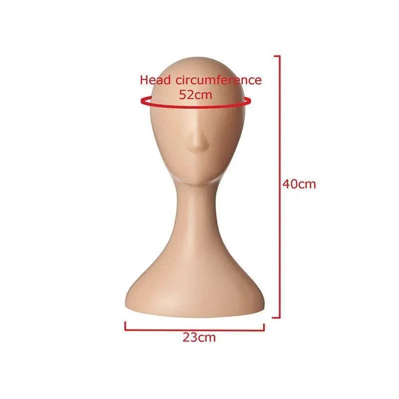 Display Stand Female Mannequin Head for Wig Hat Scarf Hair Model - White