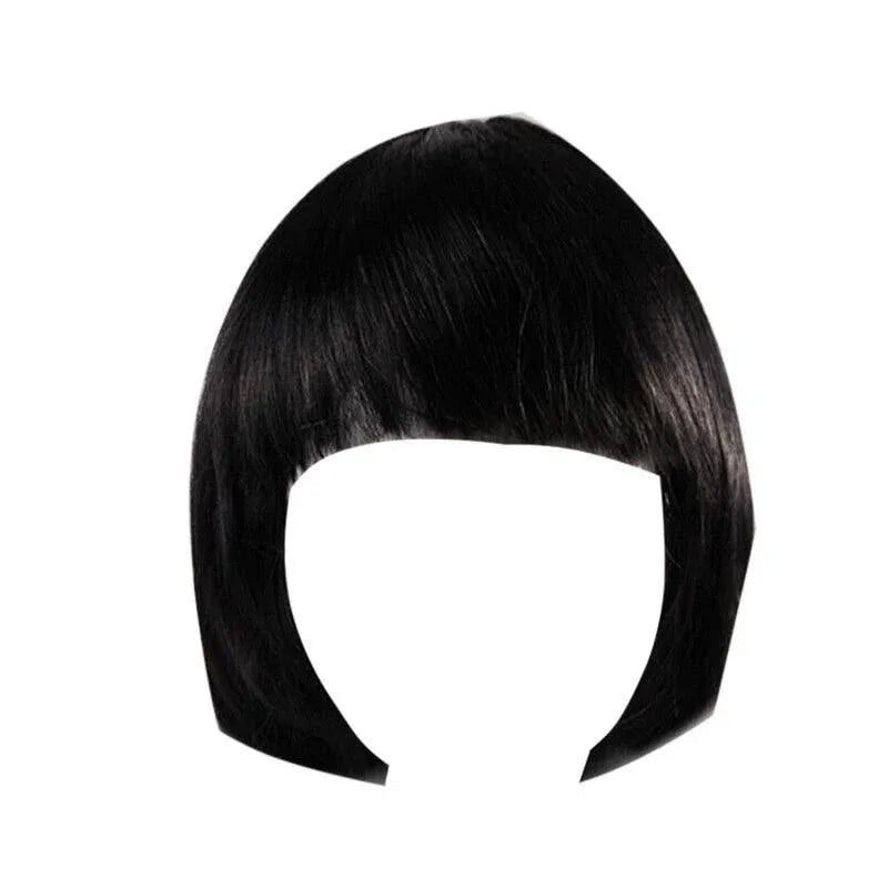Short Bob Wig with Bangs for Women Synthetic Cosplay Party Hair in 14 Colours - Dark Pink