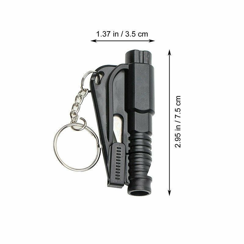 3 In 1 Car Window Glass Breaker Emergency Escape Tool with Cutter - Orange
