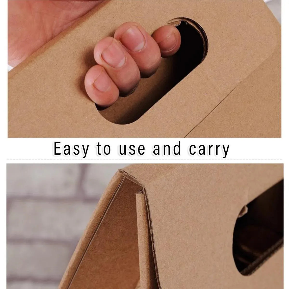 30pcs Kraft Paper Wine Box for Gift Packaging Portable Wine Bottle Storage Box - Double