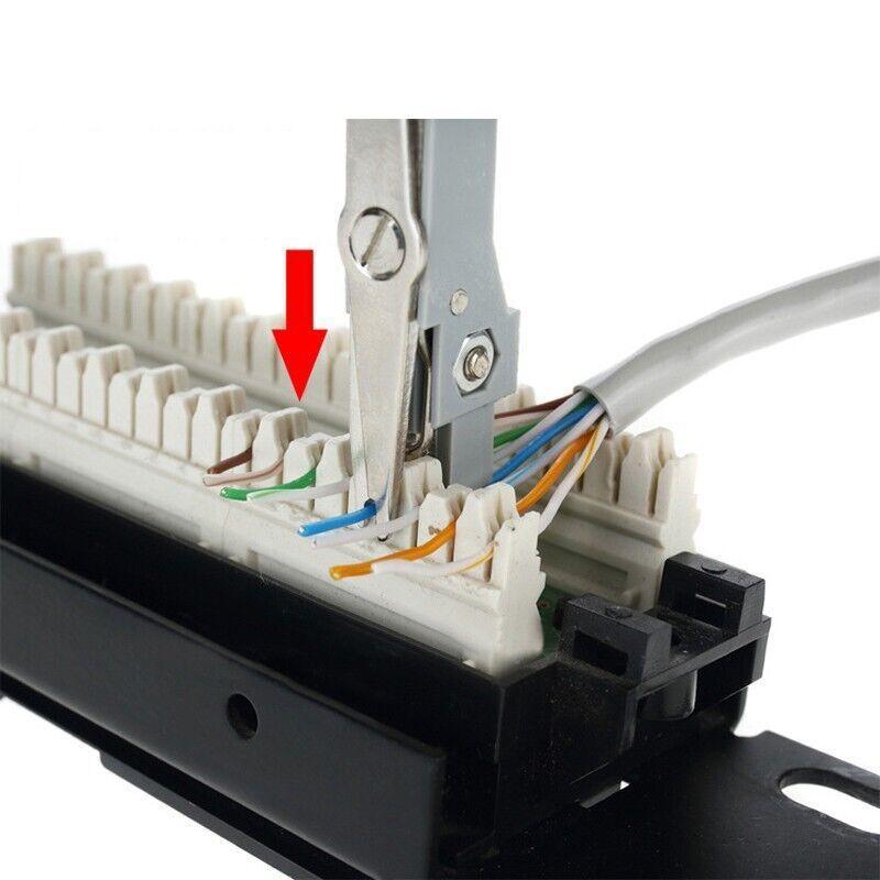 Network Cable Punch Down Tool with Hook and Blade for RJ45 RJ11 Cat5e Cat6