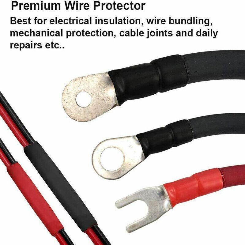Grade Marine Heat Shrink Tubing 3:1 Wire Sleeve Glue Inside Fast Wrap Insulation Black - 6.4mm*1M