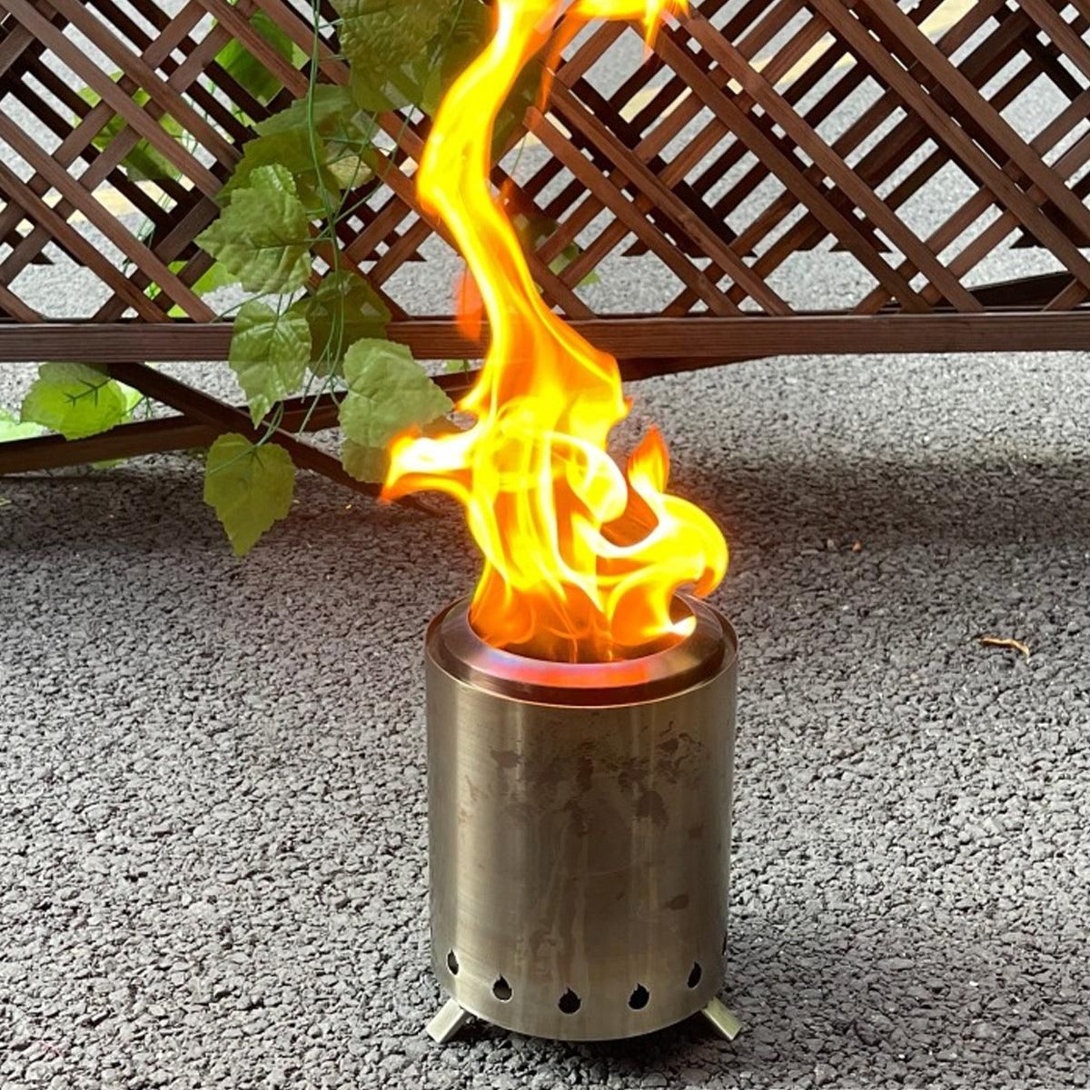 Outdoor Portable Wood Stove Low Smoke Solid Fuel Camping Cooking Heater