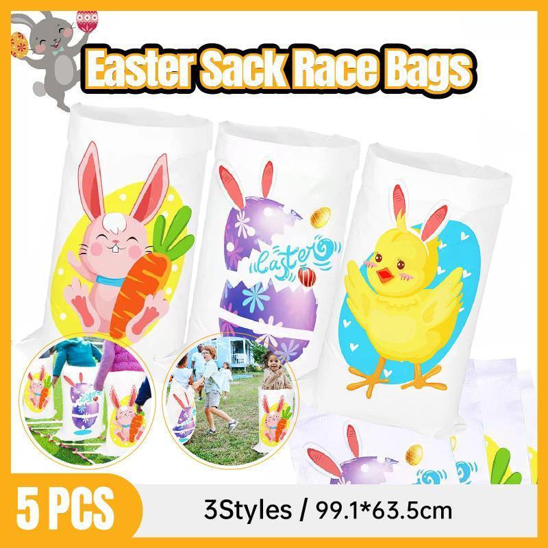 Jumping Sack Race Bags 5pcs Set for Outdoor Garden Party Family Group Activity Game - Chick