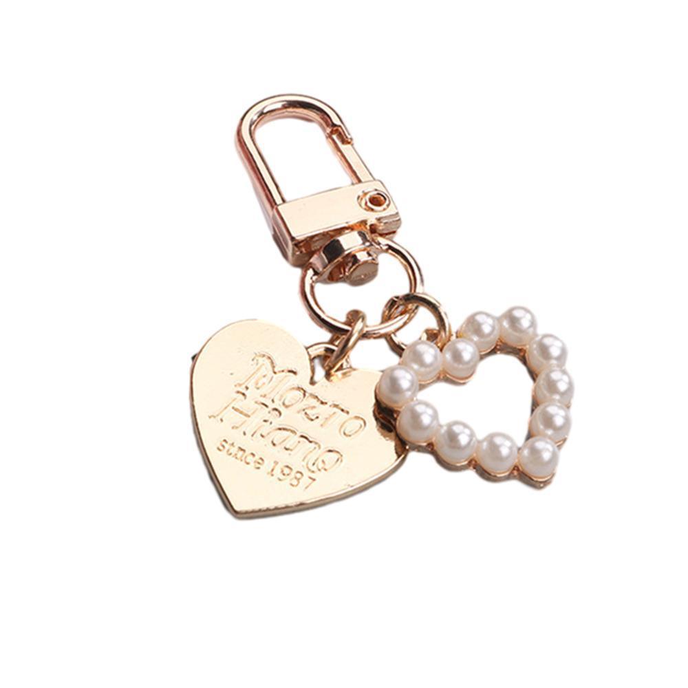 Womens Cute Key Rings Shell Heart Pearl Shape Keychain Charm Bag Hanger Pendants - 5
