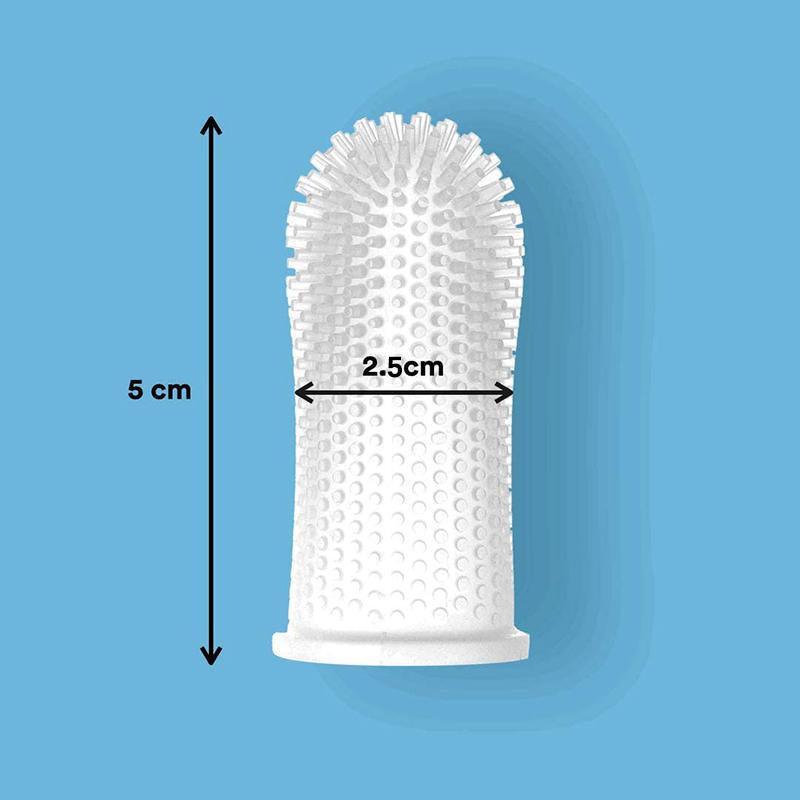 Premium Oral Care Dog Cat Toothbrush Finger Toothbrush Finger Silicone - Blue