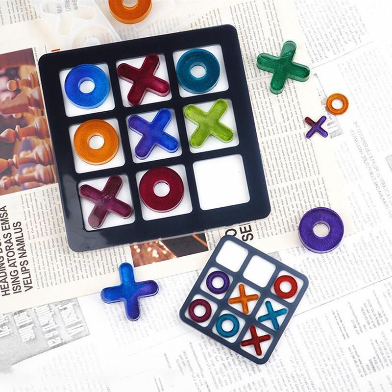 Silicone Mold Making Tic-Tac-Toe Game Jewelry Resin Casting Mould Craft DIY Tool - Large