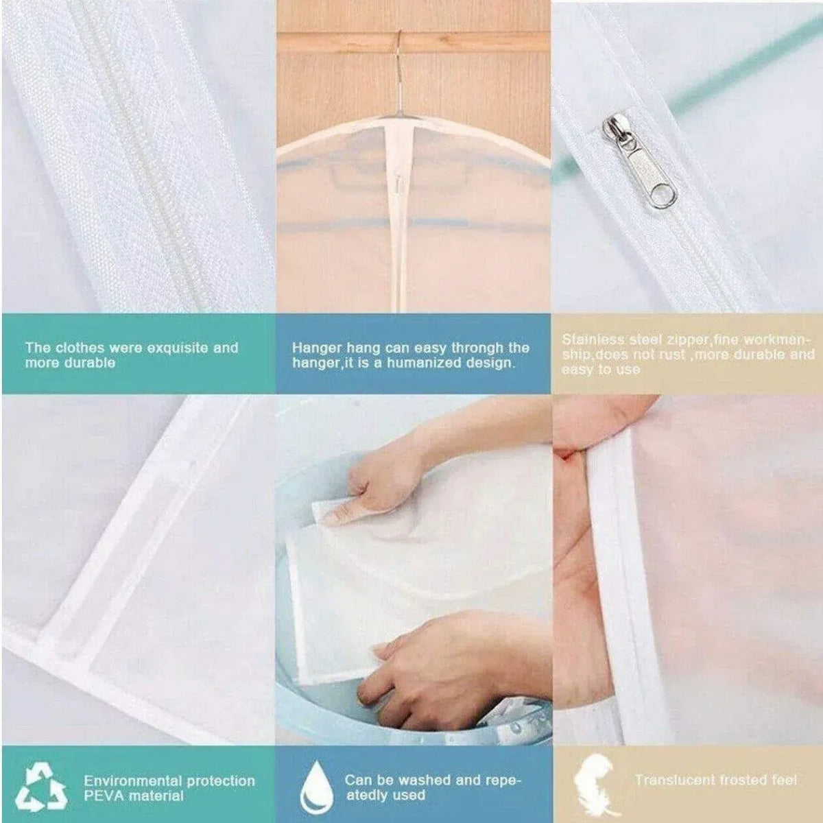 New Dustproof Storage Bag Garment Dress Cover Suit Clothes Coat Jacket Protector