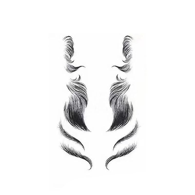Hairline Edge Tattoo Stickers - Curly Fringe Decals for Women Styling - 10