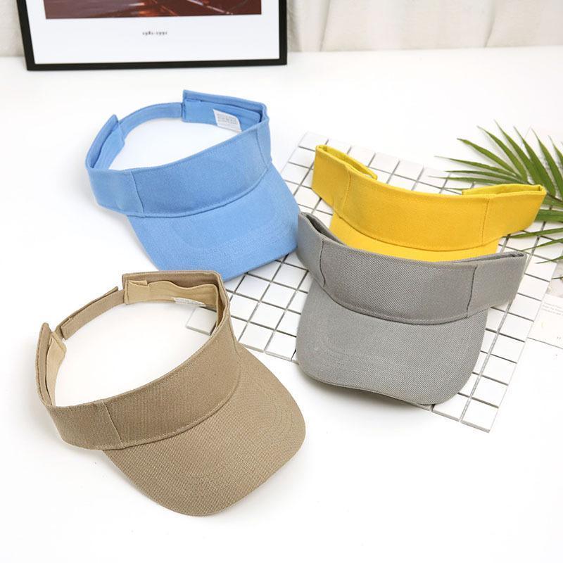 Women Adjustable UV Protection Sport Visor Cap Beach Sun Hat New Stylish Design - Blue