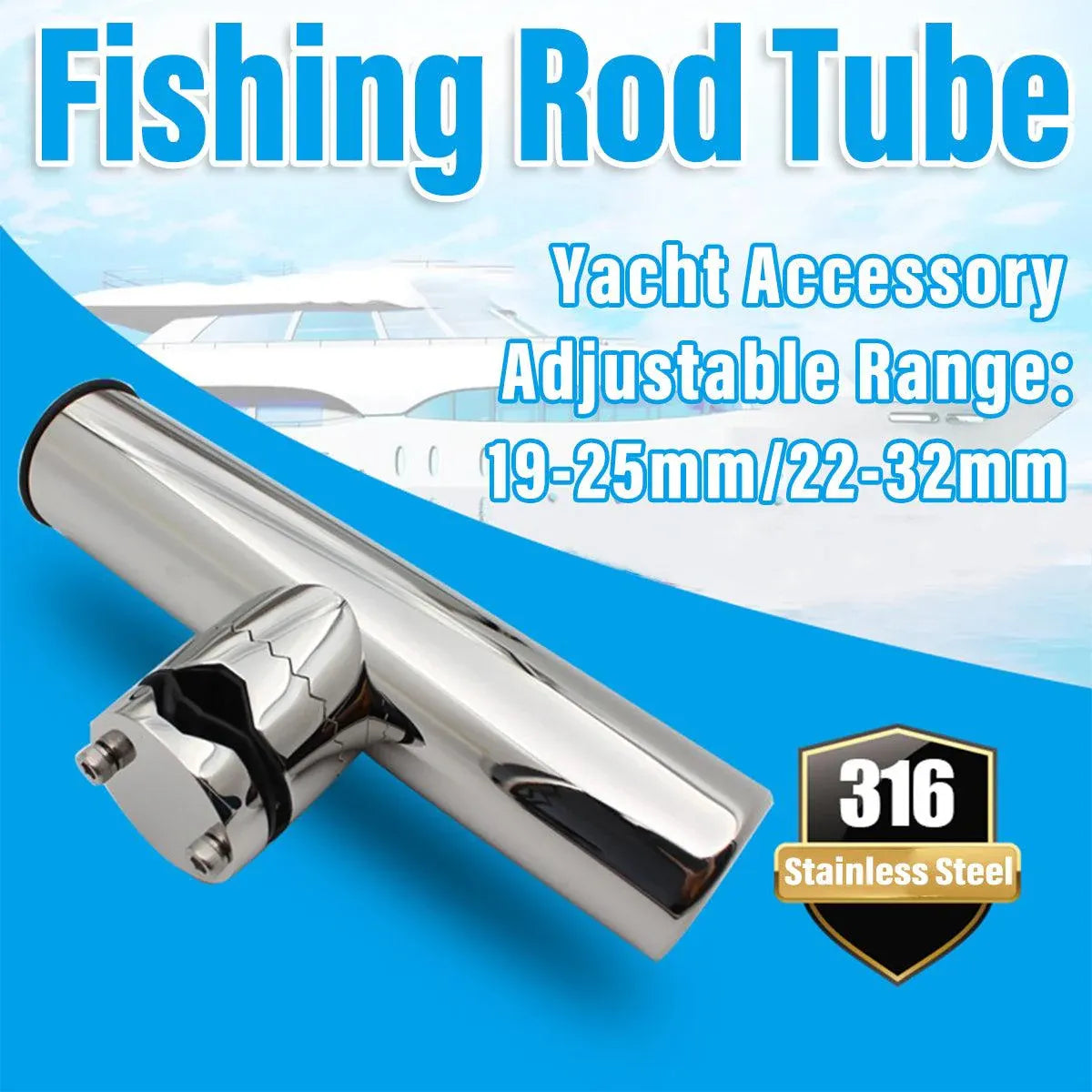 Fishing Rod Tubes Holders Grippers for Boat and Outdoor Fishing Rod Storage - 19mm-25mm