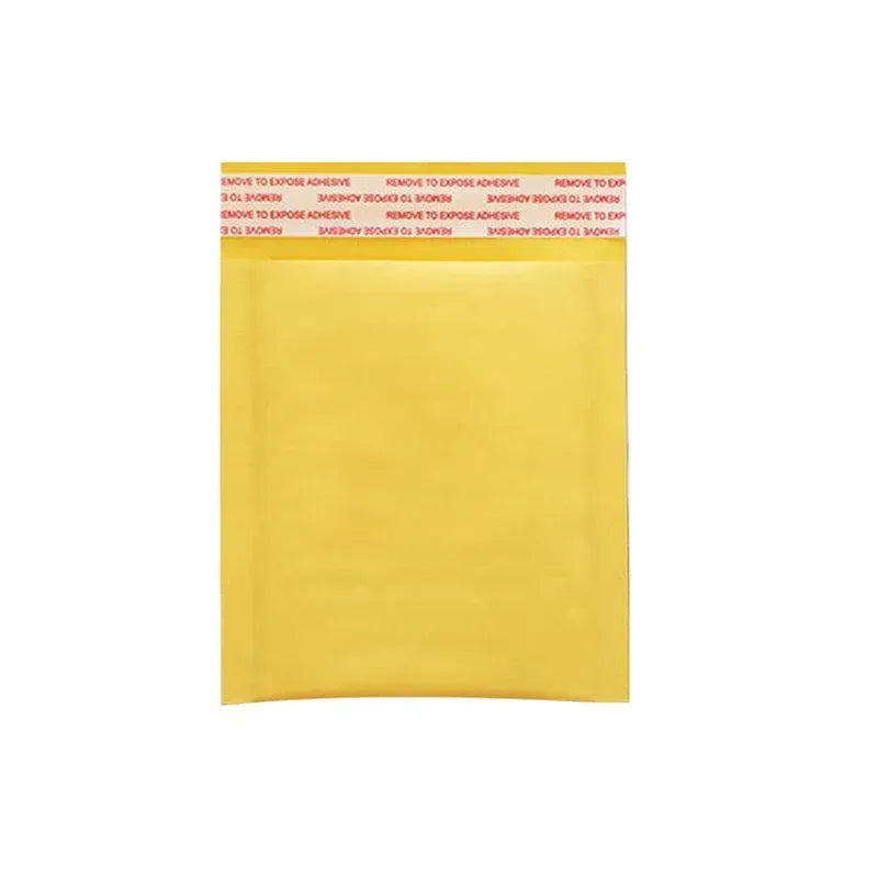 25PCS Poly Bubble Mailer Yellow Colour Multi-Size Plastic Padded Bag - 25PCS-13*18CM