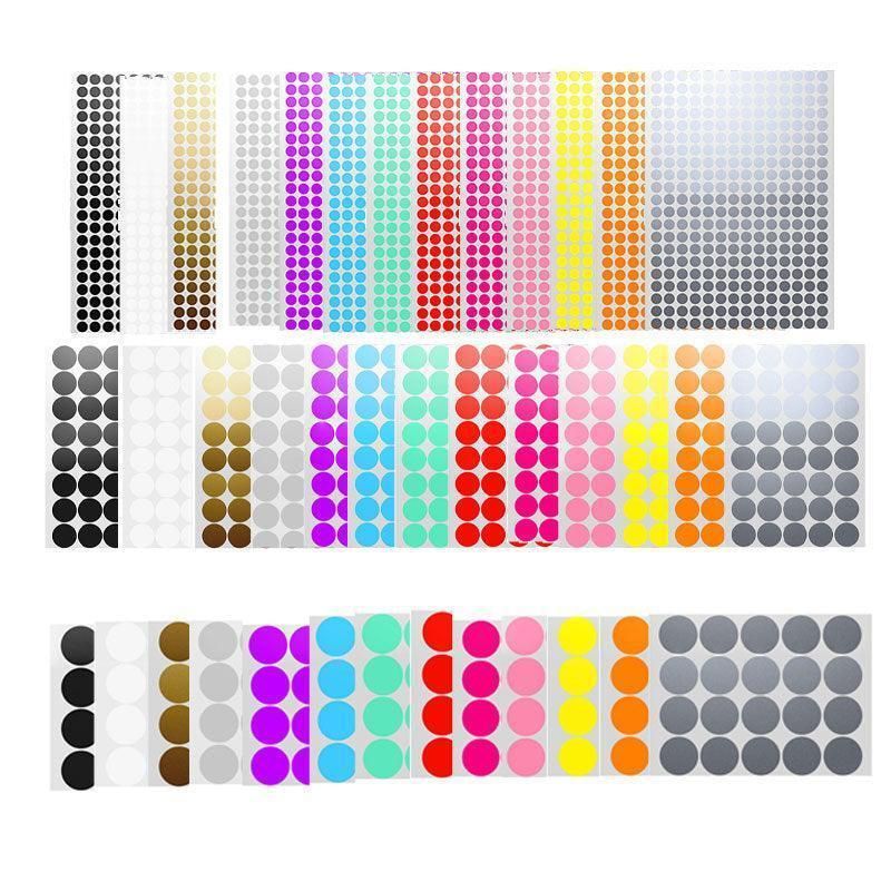 Yellow Assorted Sizes Colour Sticker Dots Adhesive Round Labels Circular Spot Scrapbook - 25mm*40 Dots