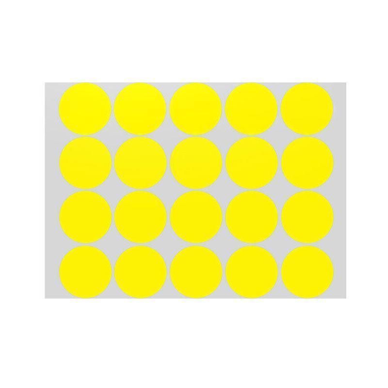 Yellow Assorted Sizes Colour Sticker Dots Adhesive Round Labels Circular Spot Scrapbook - 8mm*260 Dots