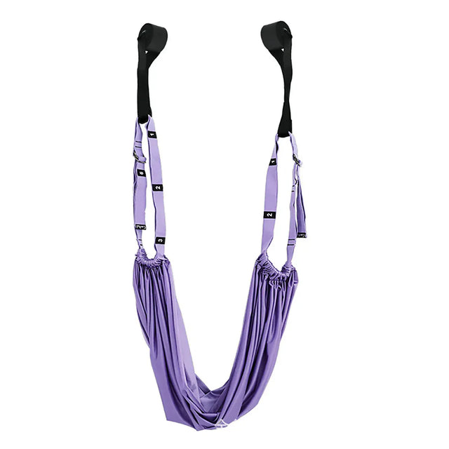 Air Yoga Rope Elastic Stretch Belt Inversion Training Strap Handstand - Purple