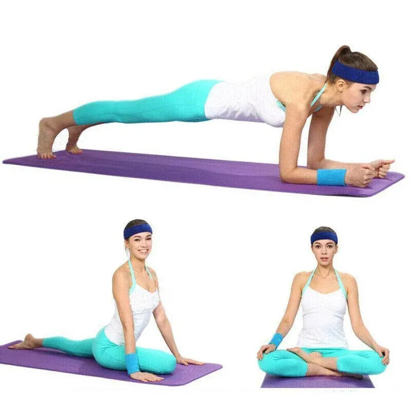 10MM Thick Durable NBR Yoga Mat for Gym and Pilates - Purple