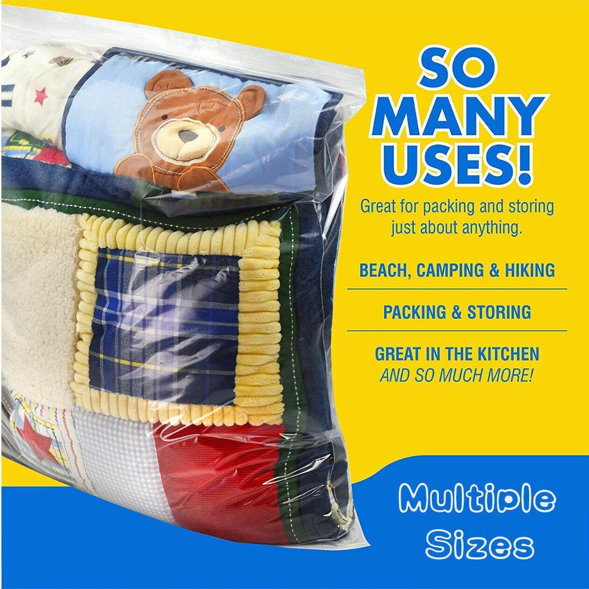 10/100PCS Thick Resealable Ziplock Bags 12 Sizes Zip Lock Plastic 4x6cm 100pcs