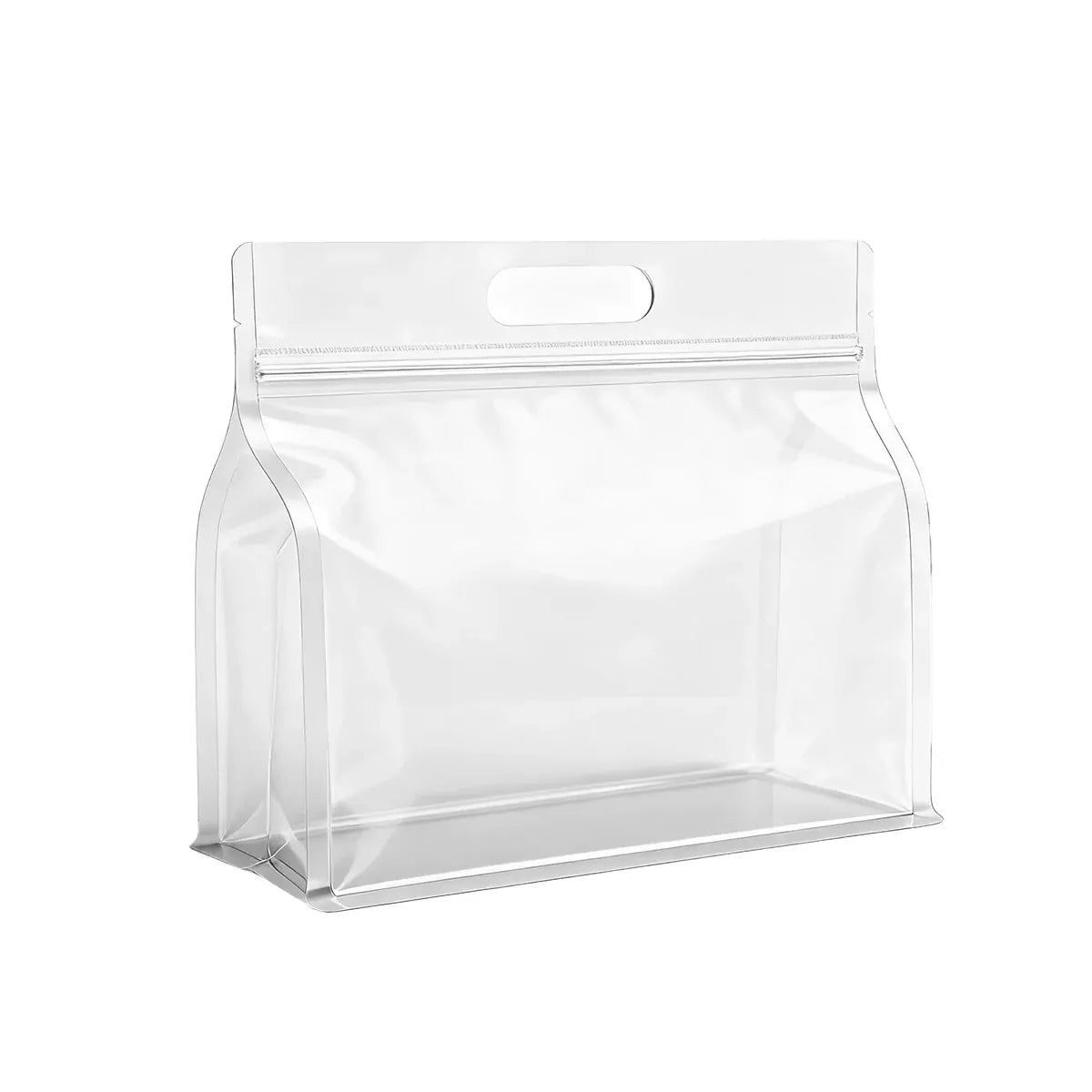 50PCS Clear Reusable Zipper Bags Thick Food Grade PE Storage Bags for Snack Fruit - 28x21cm