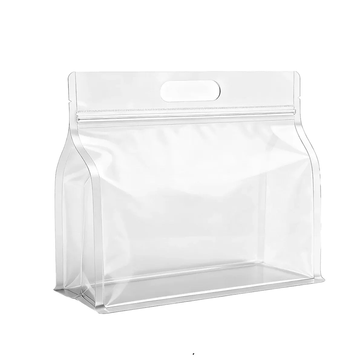 50PCS Clear Reusable Zipper Bags Thick Food Grade PE Storage Bags for Snack Fruit - 30x23cm