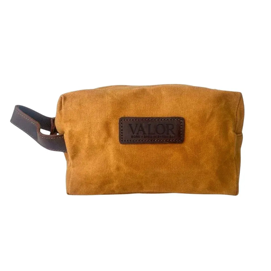 Waxed Canvas Toiletry Bag - Mustard
