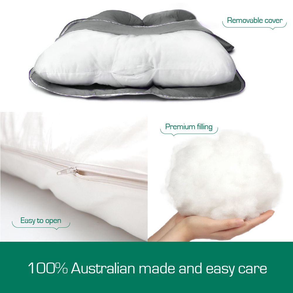 Woolcomfort Aus Made Maternity Pregnancy Nursing Sleeping Body Pillow Pillowcase Included Sky