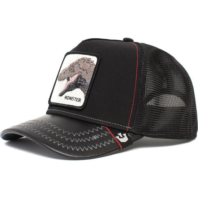 Goorin Brothers Baseball Trucker Cap Hat Snapback Dinasaur Tyrant Monster Black