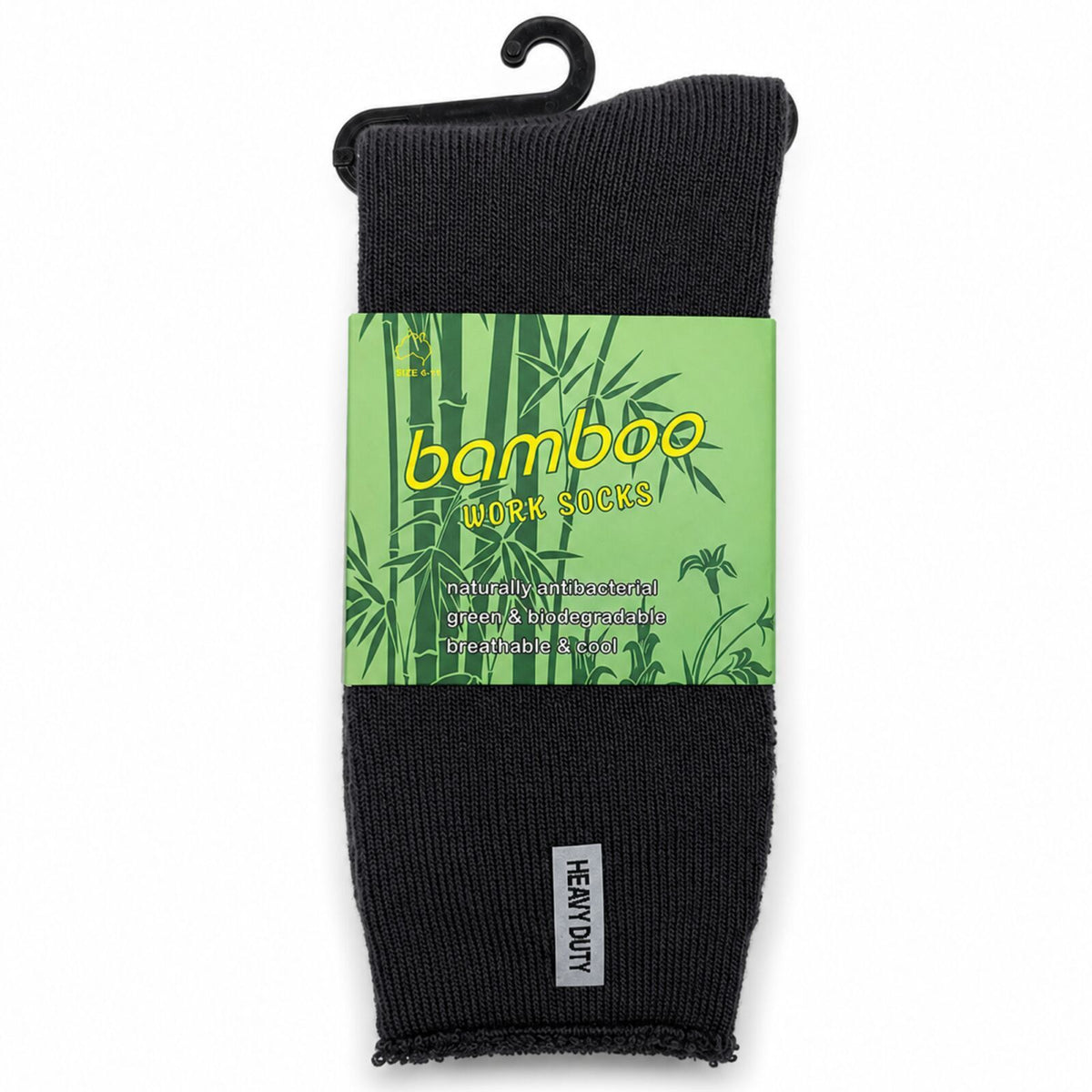 12 Pairs Bamboo Rich Mens Work Socks Thick Cushion Anti Odour - Charcoal Grey - 11-14
