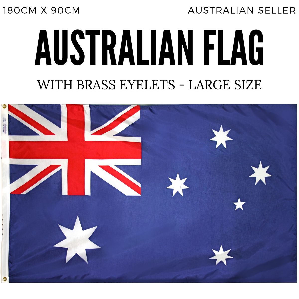2x AUSTRALIA FLAG Aussie Australian Day Souvenir National 180cm x 90cm - Large