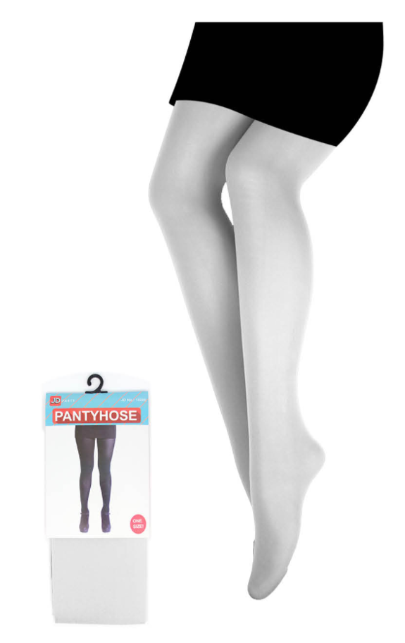 PANTYHOSE Tights Stockings Hosiery Womens Ladies Plain White One Size Fits Most