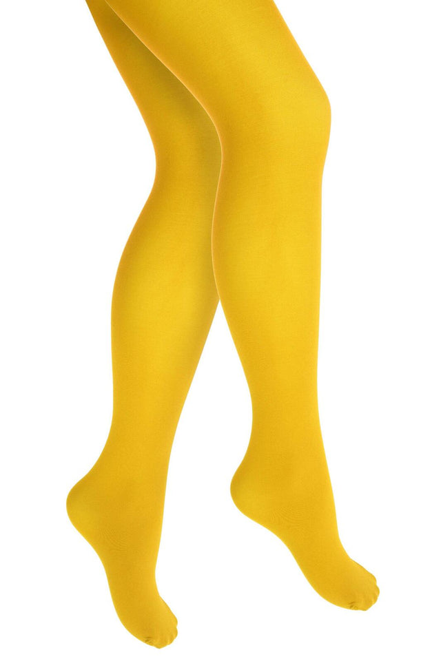 PANTYHOSE Tights Stockings Hosiery Womens Ladies Plain Yellow One Size Fits Most