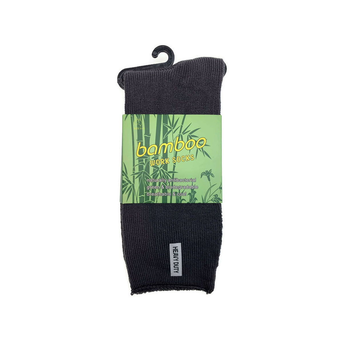 3 Pairs Mens Bamboo Rich Work Socks Thick Cushioned Anti Odour - Charcoal Grey - 6-11