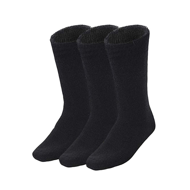3 Pairs BAMBOO SOCKS Mens Heavy Duty Premium Thick Work Socks BULK Black 11-14