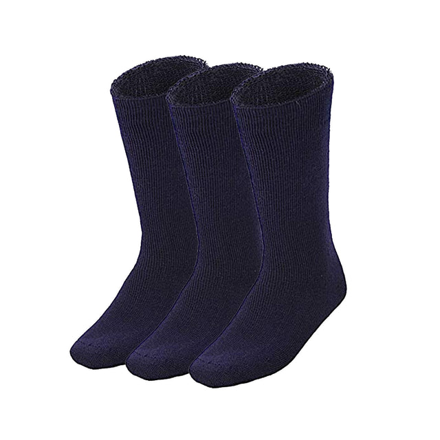 3 Pairs BAMBOO SOCKS Mens Heavy Premium Thick Work Socks BULK Navy Blue 6-11