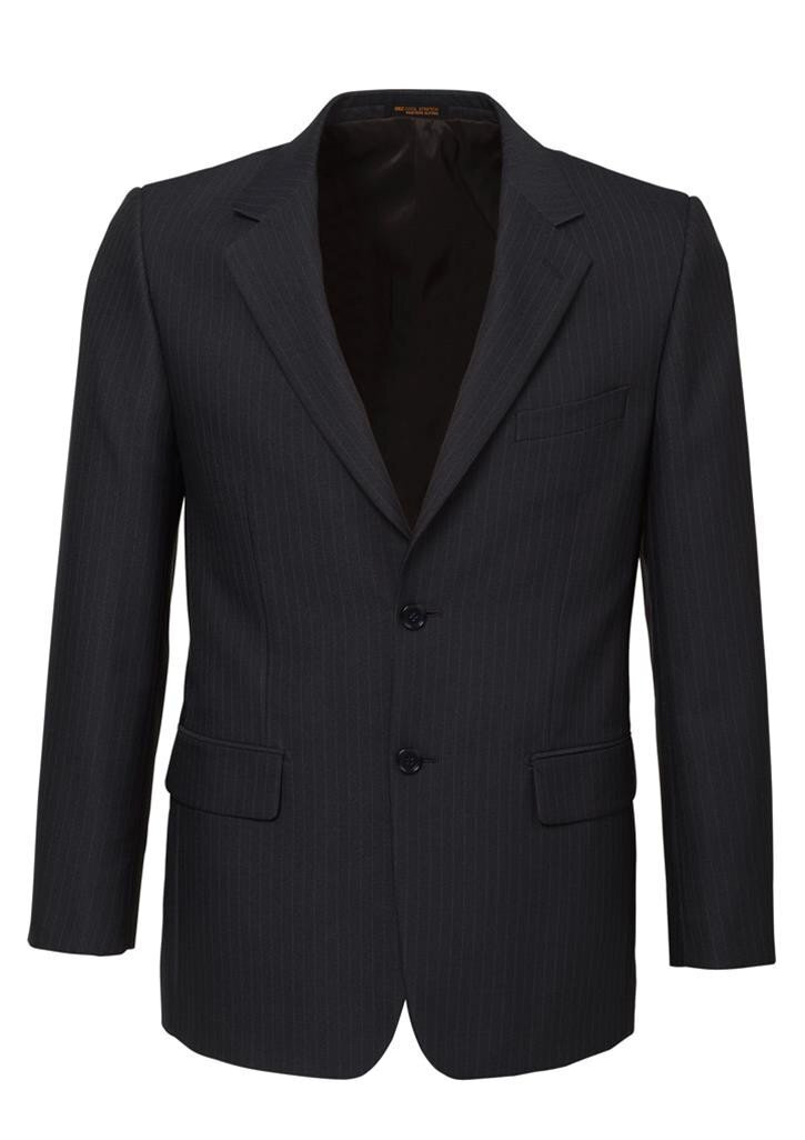 Mens Suit Jacket 2 Button Pinstripe Business Work Blazer Fully Lined - Charcoal - 122