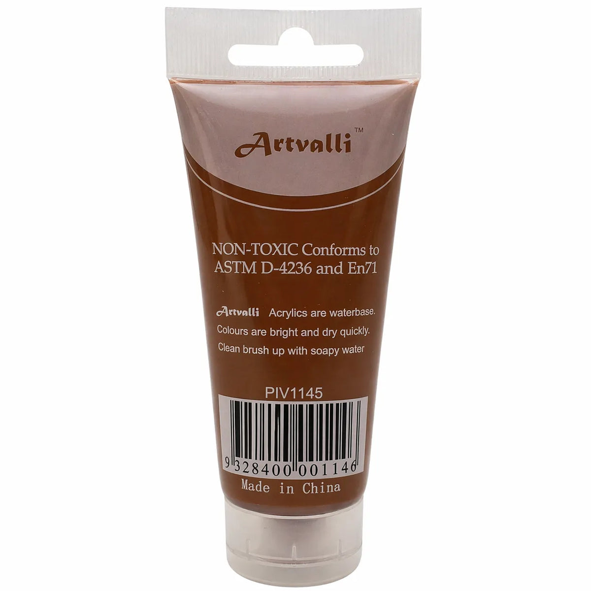 Acrylic Paint 75ml Tube Water Based Non Toxic Artist Craft - Burnt Sienna