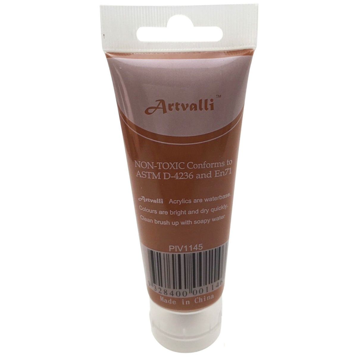 Acrylic Paint 75ml Tube Water Based Non Toxic Artist Craft - Burnt Sienna