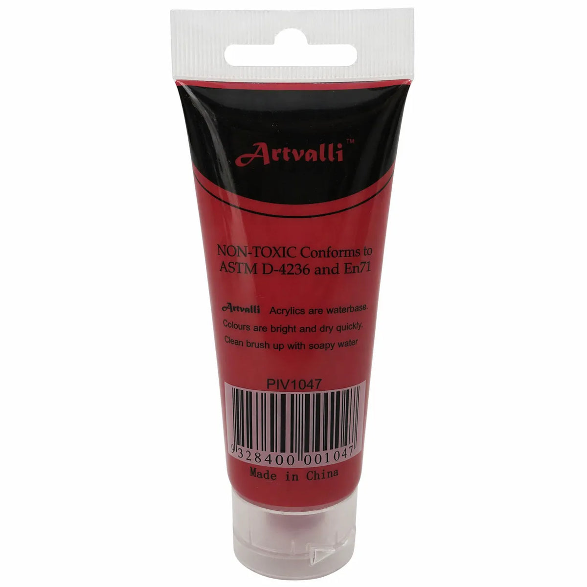 Acrylic Paint 75ml Tube Water Based Non Toxic Artist Craft - Carmine Red