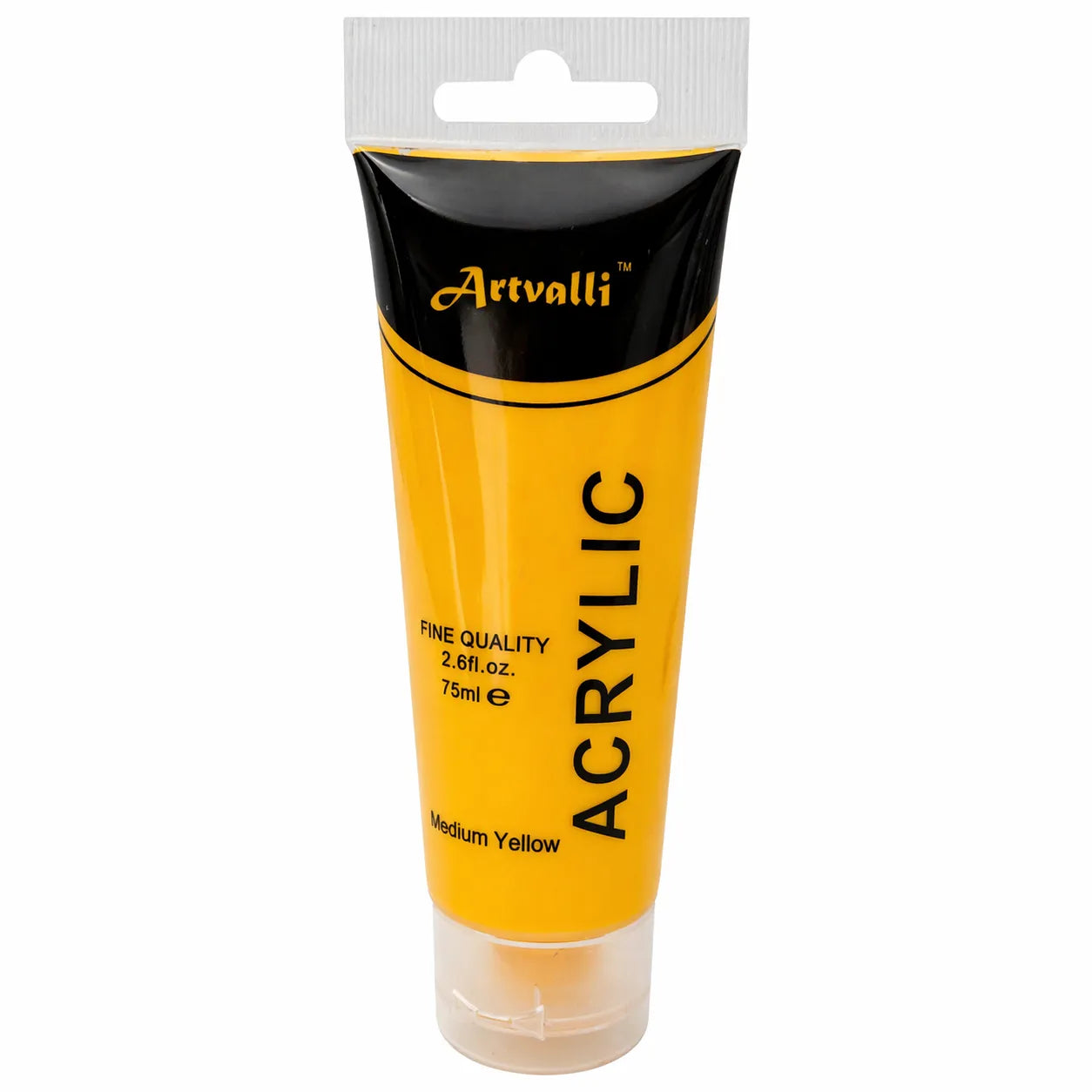 Acrylic Paint 75ml Tube Water Based Non Toxic Artist Craft - Medium Yellow