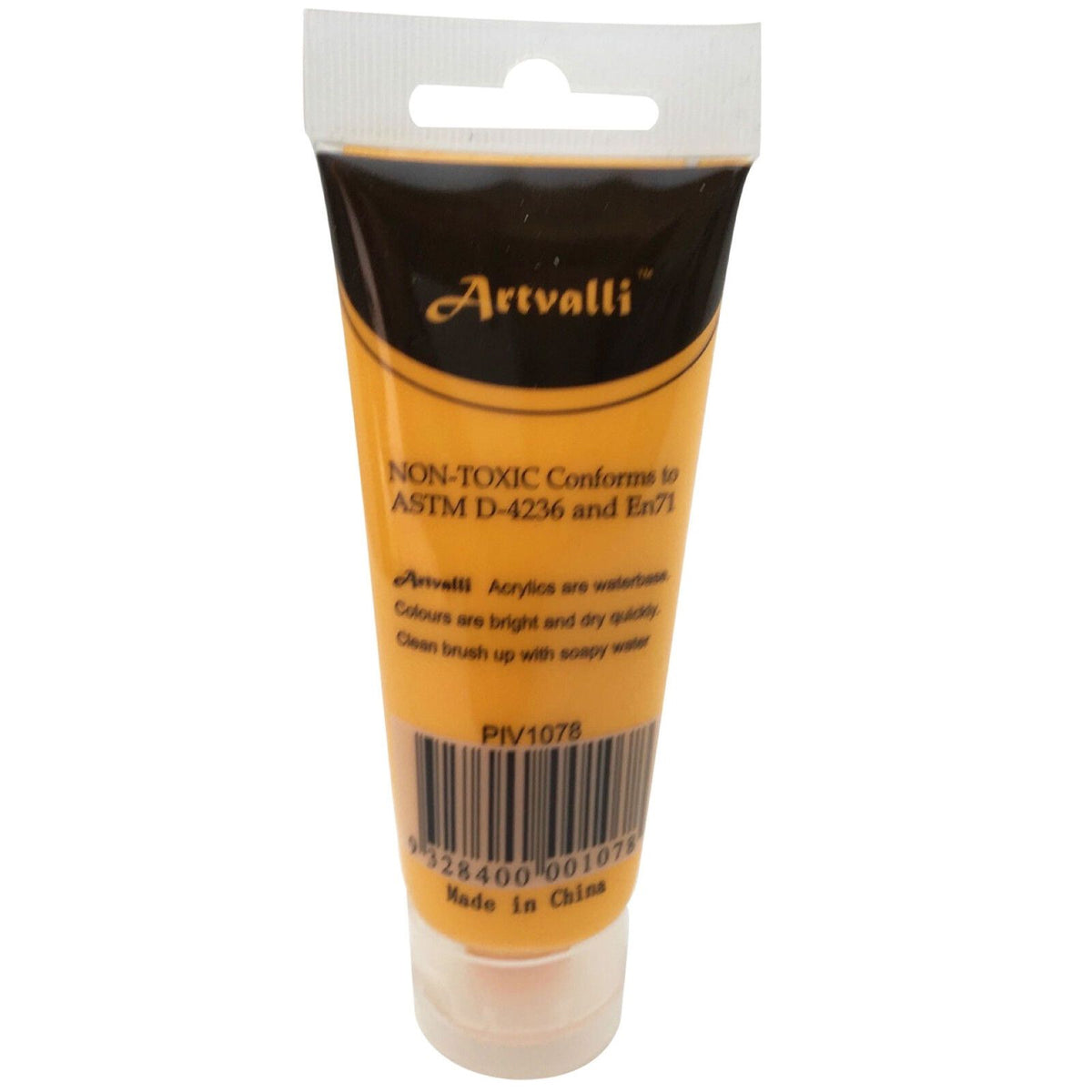 Acrylic Paint 75ml Tube Water Based Non Toxic Artist Craft - Medium Yellow