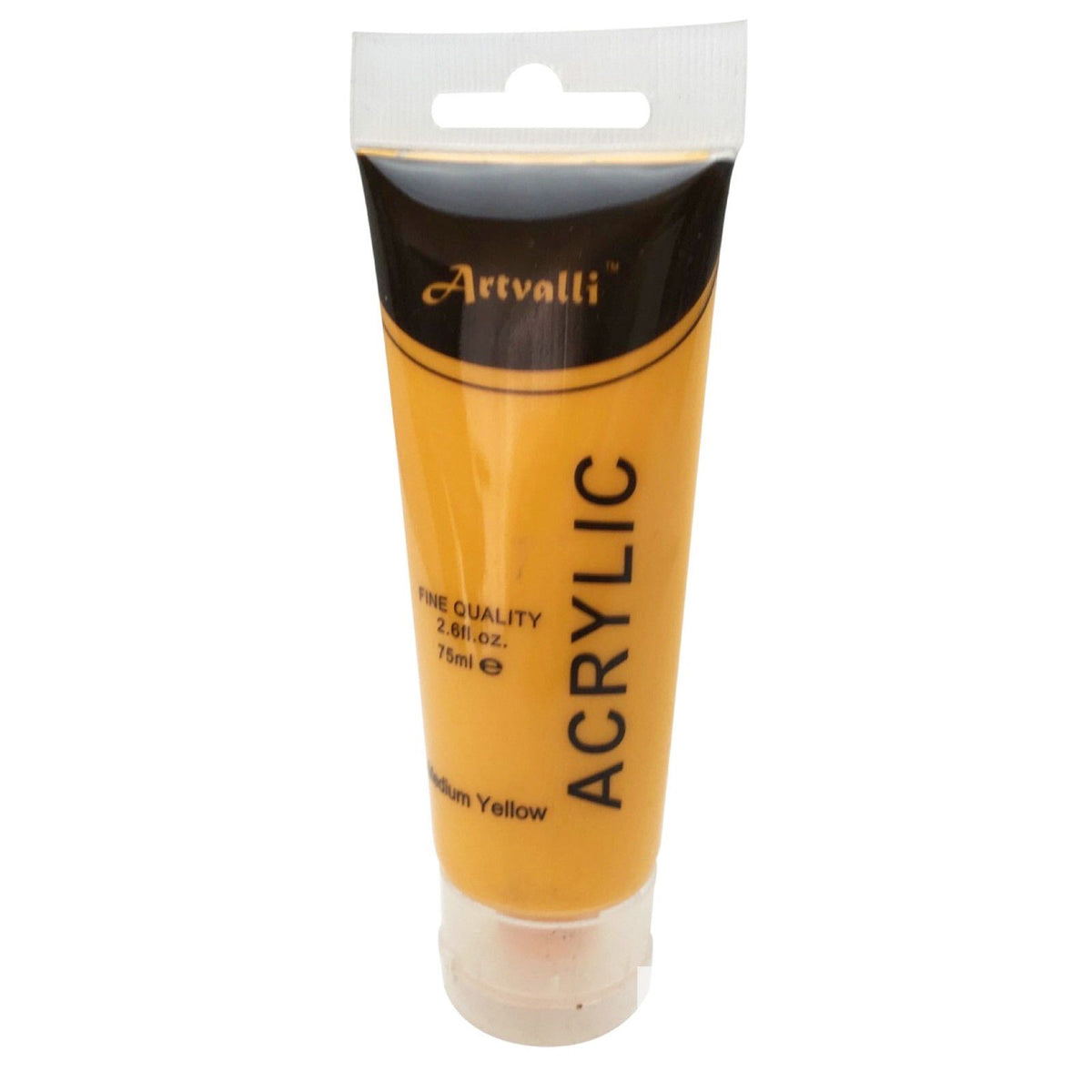Acrylic Paint 75ml Tube Water Based Non Toxic Artist Craft - Medium Yellow