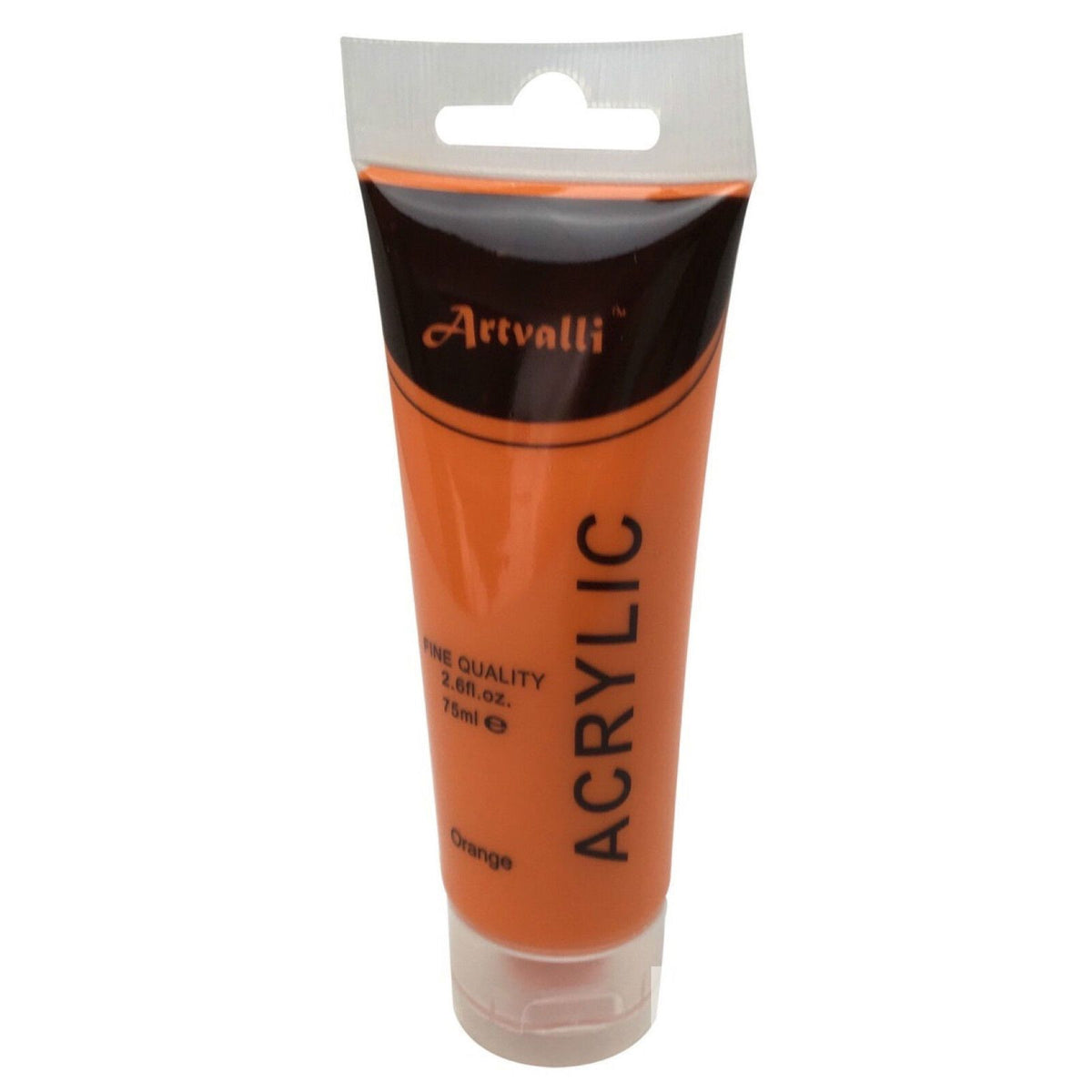 Acrylic Paint 75ml Tube Water Based Non Toxic Artist Craft - Orange