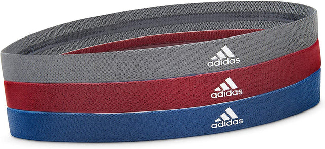 3pcs Adidas Sports Headband Hair Bands Gym Training Yoga Grey Blue Burgundy