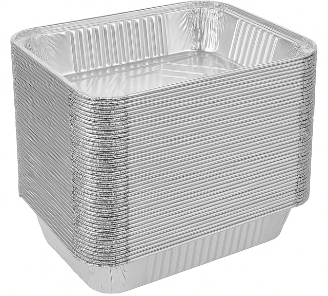 144x Aluminium Disposable Foil Food Container Baking Roast Bulk 32x26x5.5cm