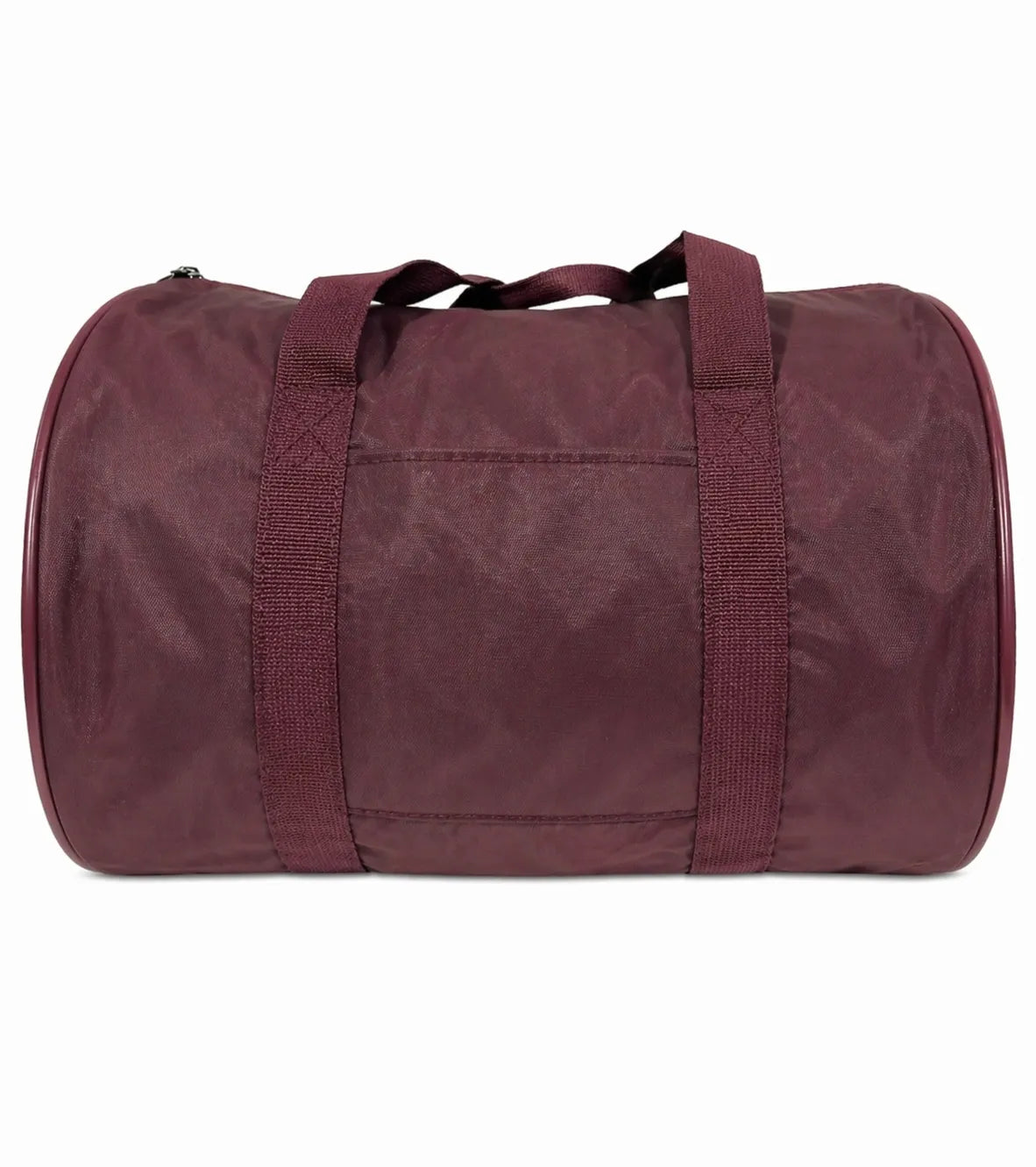 Foldable Duffel Bag Travel Gym Sports School Luggage PVC Nylon Zip - Maroon