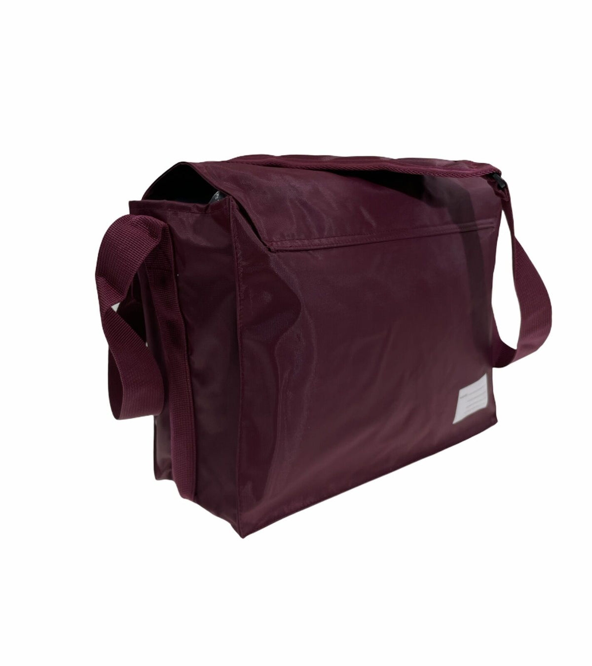 Leuts Tote Shoulder Bag Nylon Waterproof School Library Books Messenger - Maroon