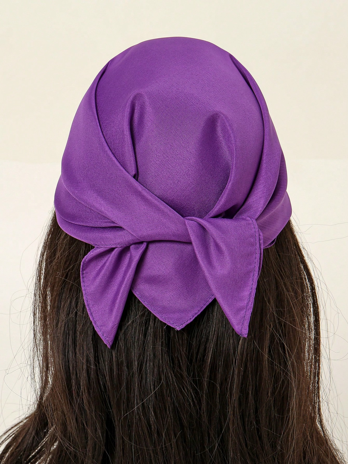 Plain Bandana 100% COTTON Head Wrap Durag Bandanna Summer Biker Scarf Mask - Purple