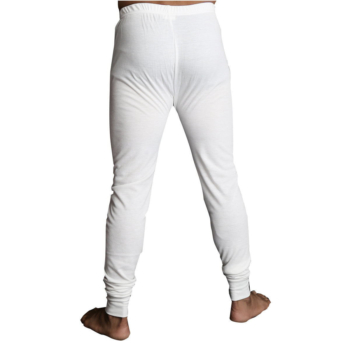 Mens Thermal Long John Pants Merino Wool Blend Base Layer Winter Warm - Beige  - M